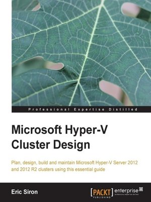 cover image of Microsoft Hyper-V Cluster Design